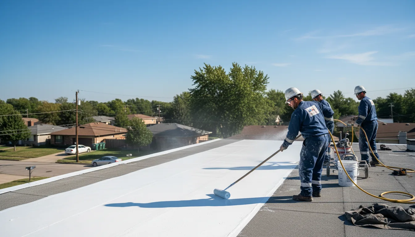 Commercial roof coating in Reddick, IL near me